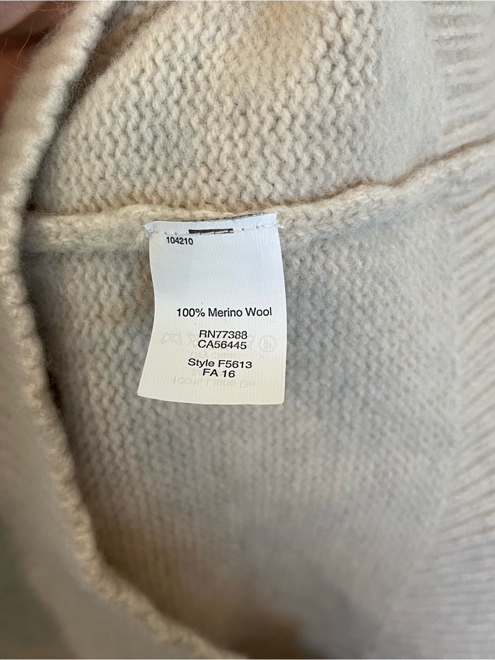 Madewell Oatmeal Lace up Merino Wool Sweater Dress Womens size XXS Beige - Picture 4 of 6